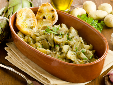 Carciofi spinosi con Patate alla Sarda