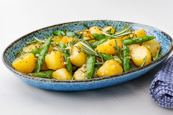 Taccole e Patate al Rosmarino