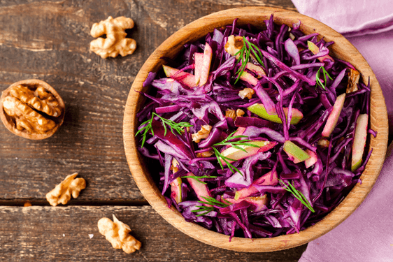 Insalata di Verza Rossa e Mele